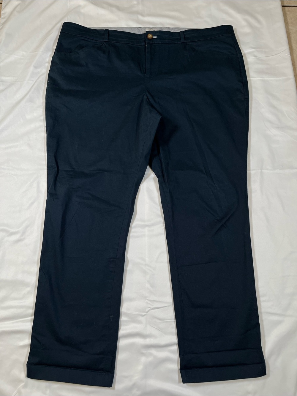 Kirrina Finch Women’s Navy Blue Casual Pants Size 18 Linen Business